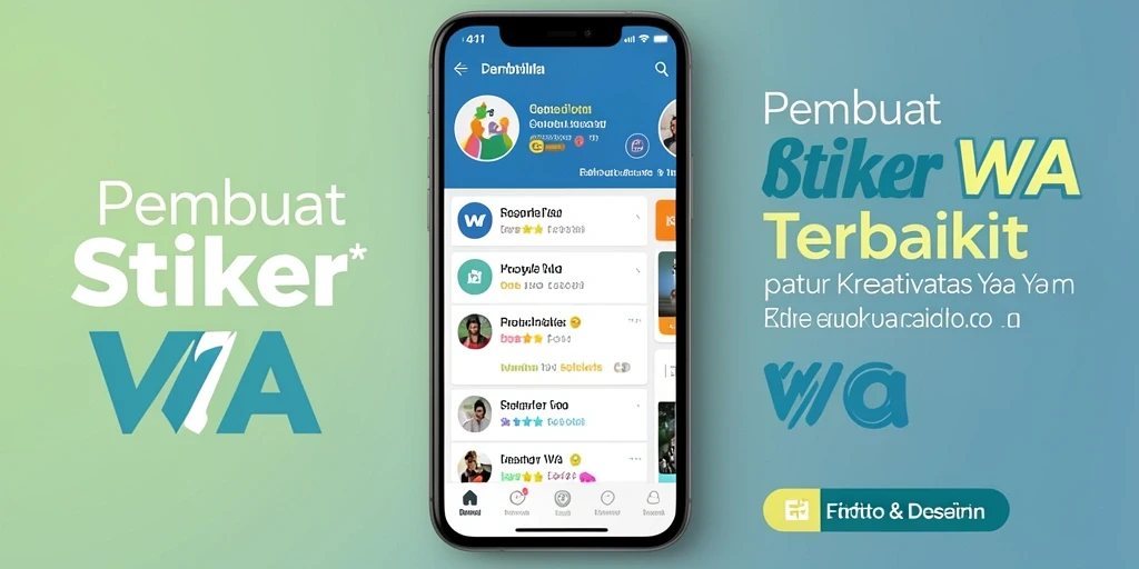 Antarmuka aplikasi 47F untuk membuat stiker WA yang menarik dan mudah.