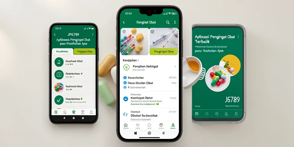 Tampilan antarmuka aplikasi JP6789 yang memudahkan pengingat obat.