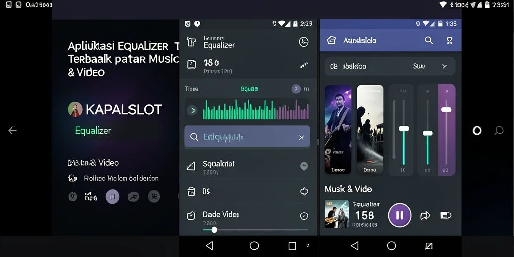 Tampilan antarmuka KAPALSLOT untuk pengaturan Equalizer.