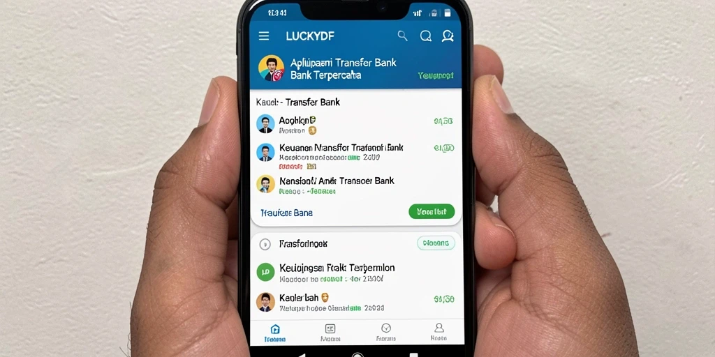 Antarmuka LUCKYDF yang intuitif membantu pengguna melakukan transaksi dengan mudah.