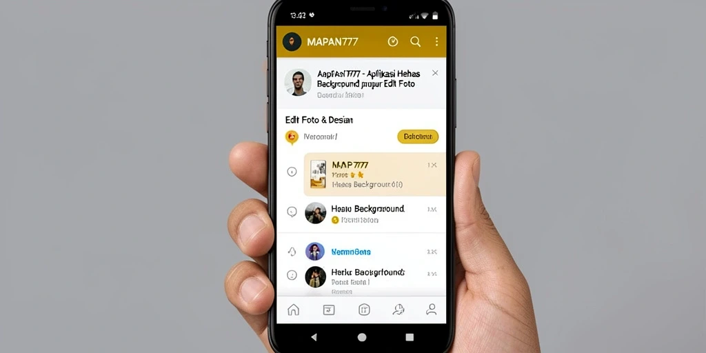 Antarmuka aplikasi MAPAN777 yang user-friendly untuk penghapusan background.