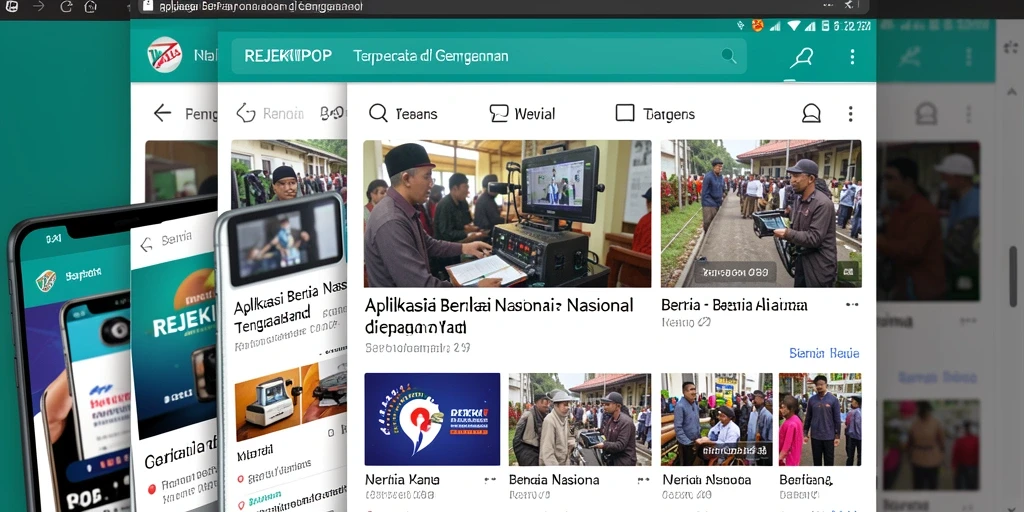 Antarmuka pengguna aplikasi REJEKIPOP untuk berita nasional.