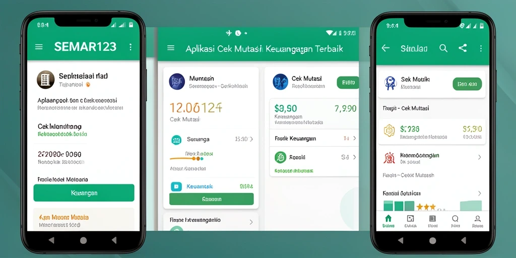 Tampilan antarmuka aplikasi SEMAR123 untuk cek mutasi keuangan.