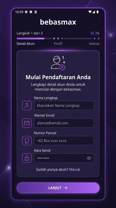 Daftar Akun Baru Bebasmax dengan Mudah dan Cepat